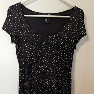 H&M Black and white T-Shirt Dress Size Small
